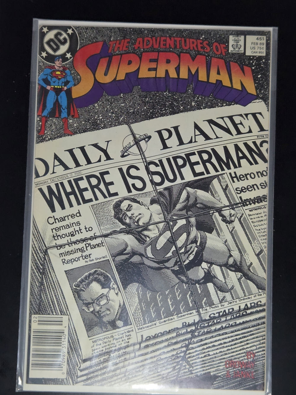 Adventures of Superman #451 Vol. 1 1989 DC Comics Higher Grade Q105-99